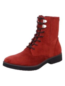 Legero Leren Enkellaarzen "Soana" Rood -Legero Verkoopwinkel legero leren enkellaarzen soana rood 1